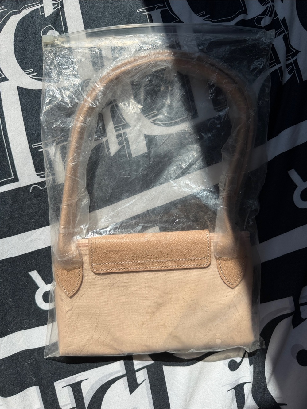 Longchamp Blush pink Le Pliage Tote with Tan Handles - Picture 2 of 2